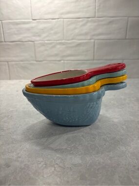 Pioneer Woman Colorful Ceramic Measuring Cups
